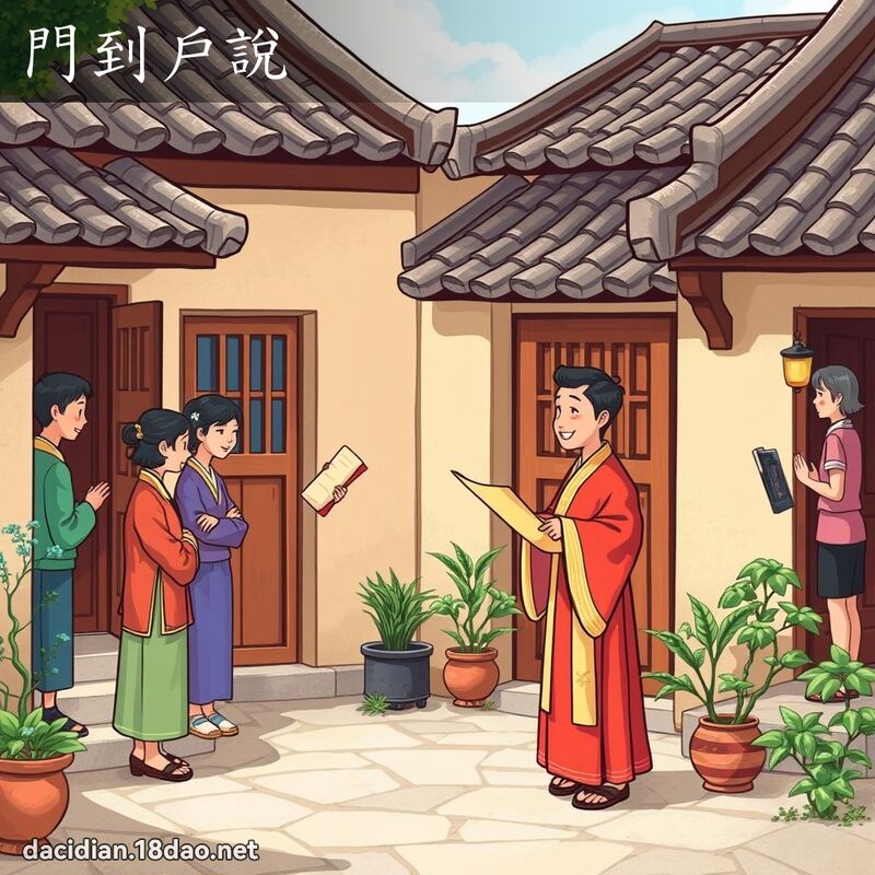 門到戶說 - 國語大辭典配圖