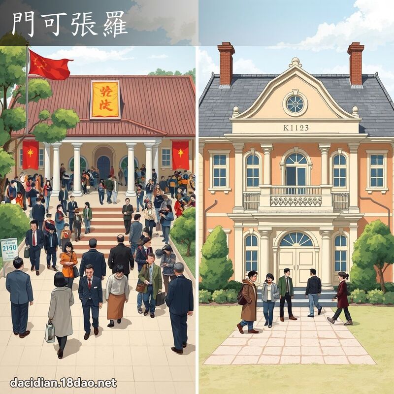 门可张罗 - 国语大辞典配图