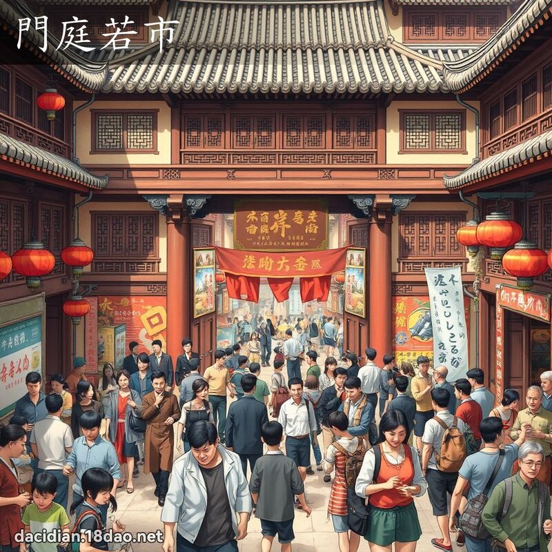 门庭若市 - 国语大辞典配图