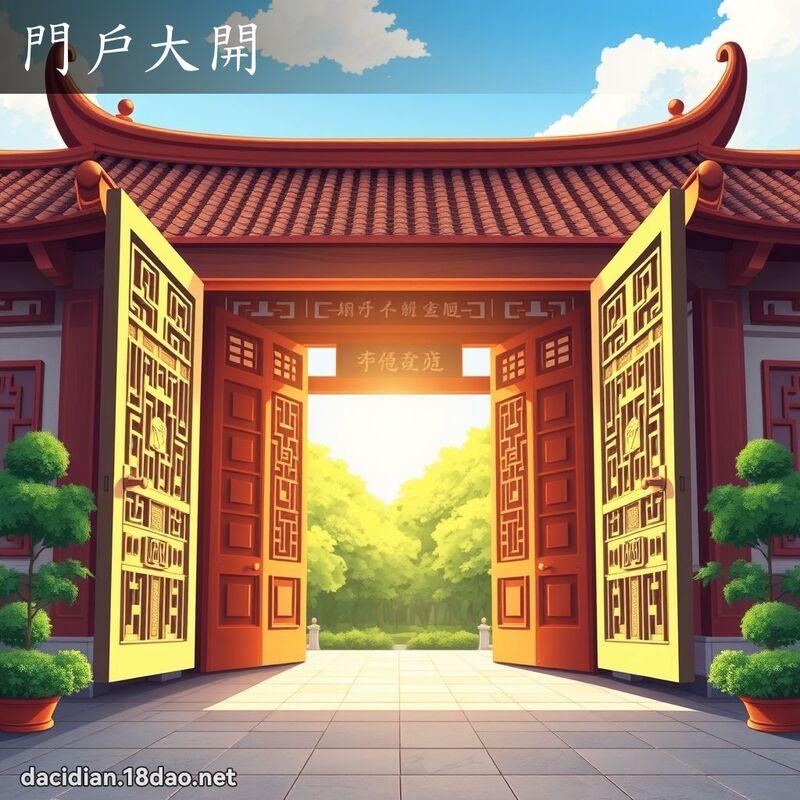 門戶大開 - 國語大辭典配圖