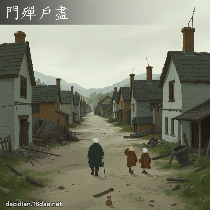 门殫户尽 - 国语大辞典配图