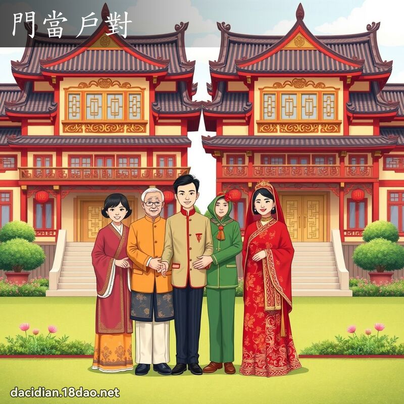 门当户对 - 国语大辞典配图