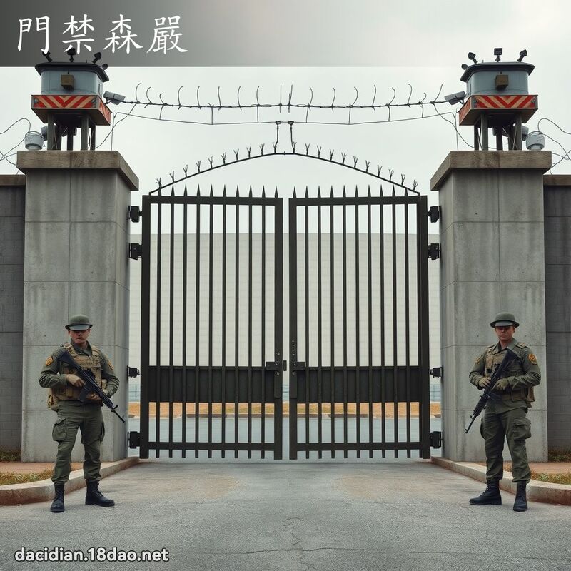门禁森严 - 国语大辞典配图