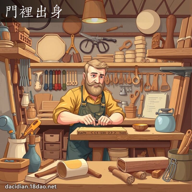 门里出身 - 国语大辞典配图