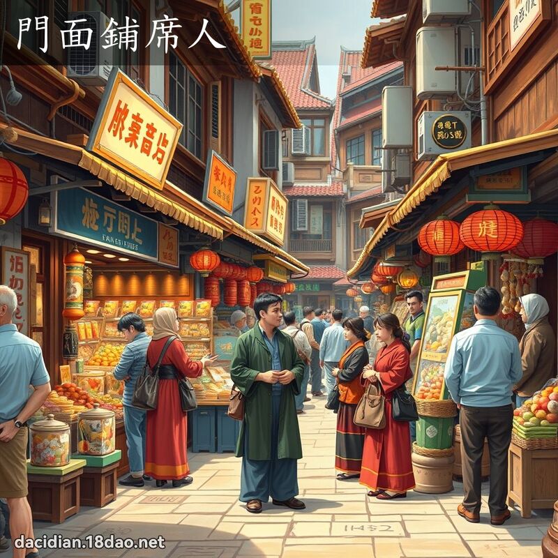 门面铺席人 - 国语大辞典配图