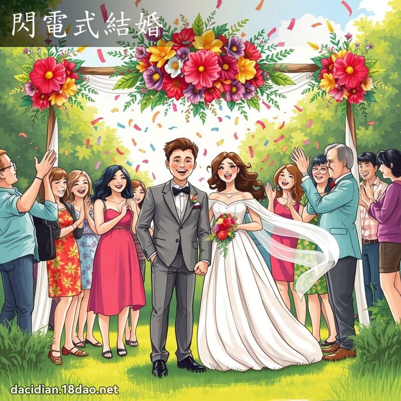 閃電式結婚 - 國語大辭典配圖