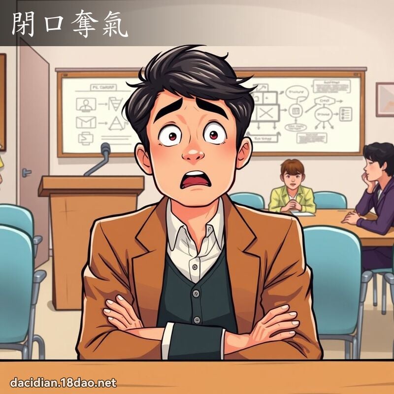 閉口奪氣 - 國語大辭典配圖