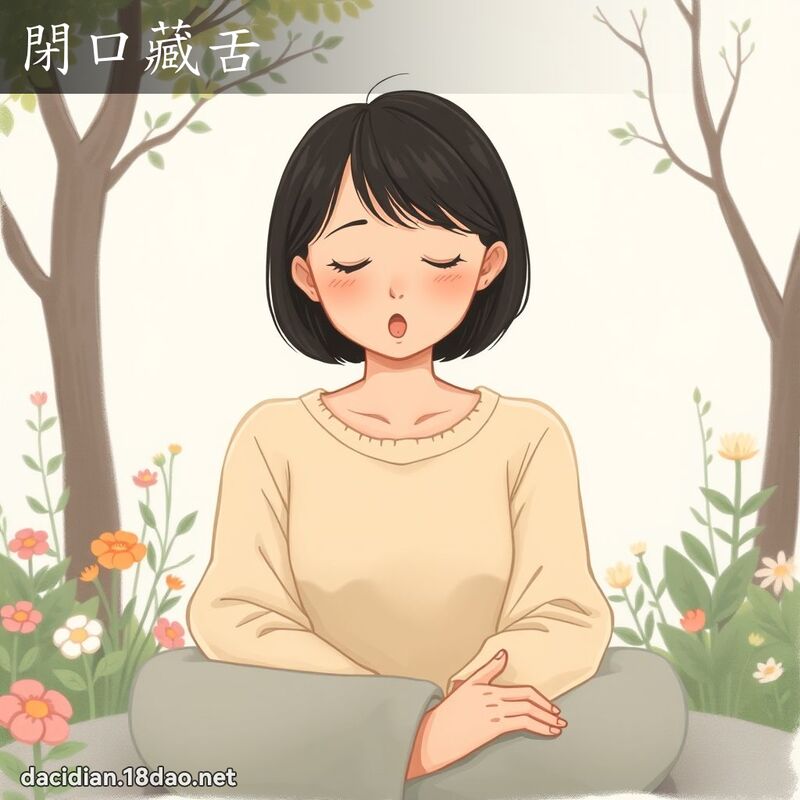 闭口藏舌 - 国语大辞典配图
