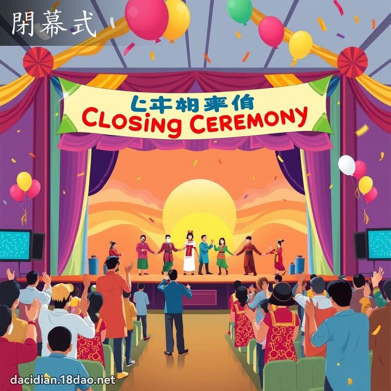 閉幕式 - 國語大辭典配圖