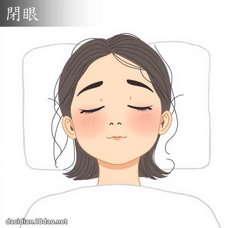 閉眼 - 國語大辭典配圖