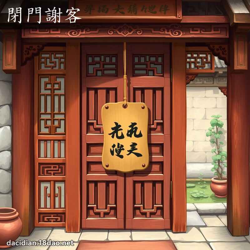 閉門謝客 - 國語大辭典配圖