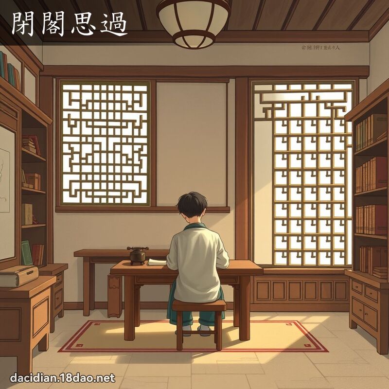 閉閣思過 - 國語大辭典配圖