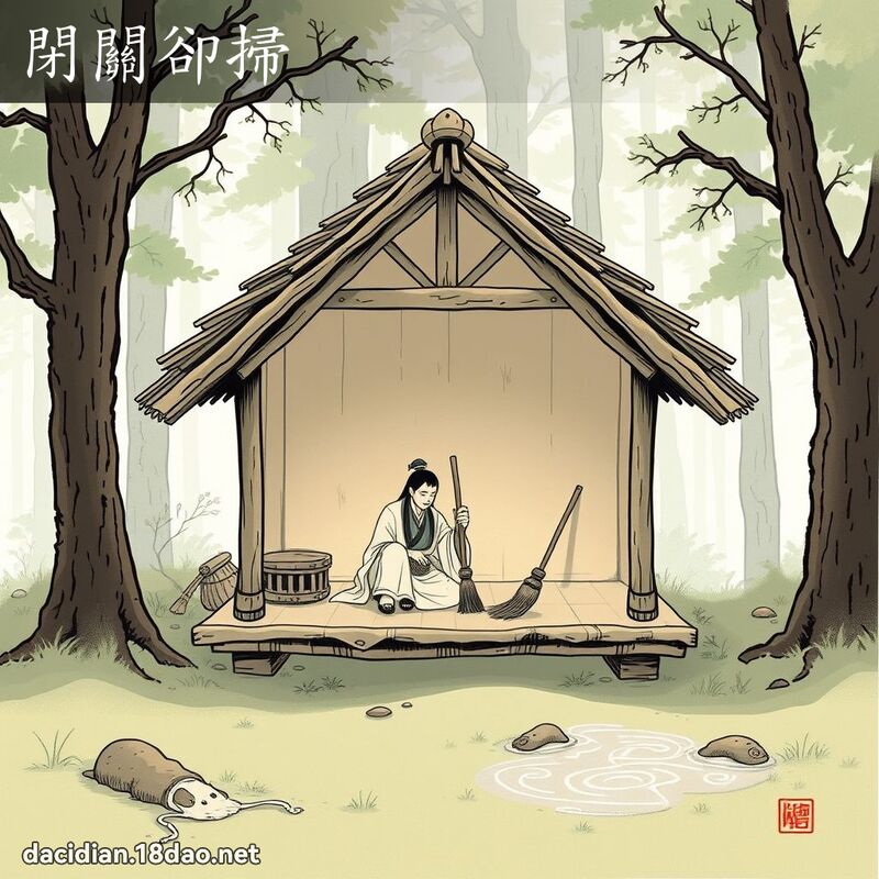 閉關卻掃 - 國語大辭典配圖