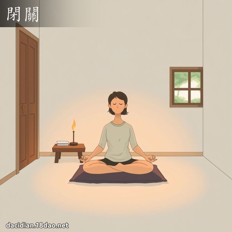 閉關 - 國語大辭典配圖