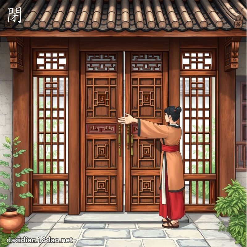 閉 - 國語大辭典配圖