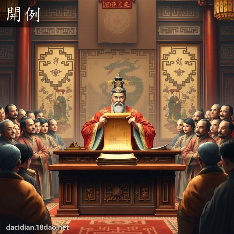 開例 - 國語大辭典配圖