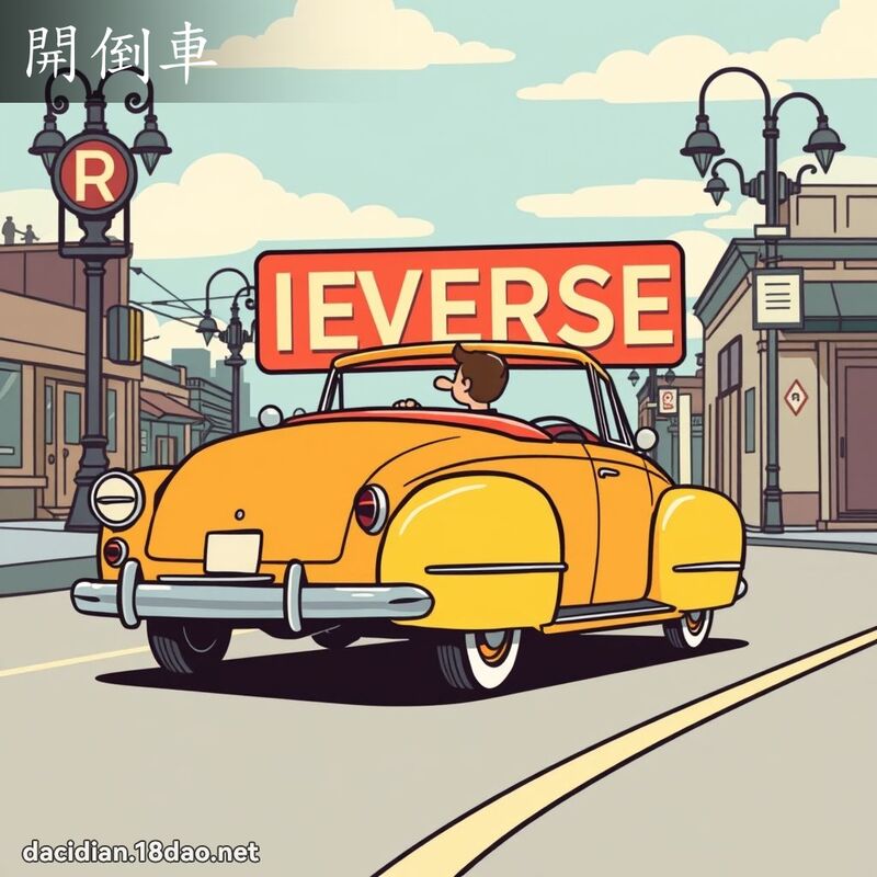 开倒车 - 国语大辞典配图