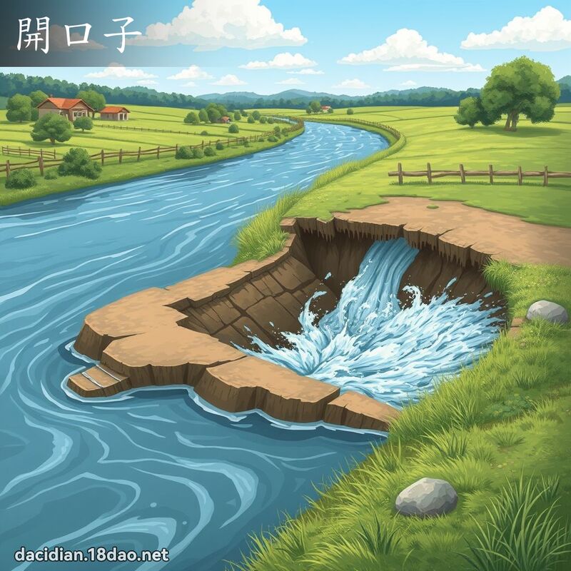 开口子 - 国语大辞典配图