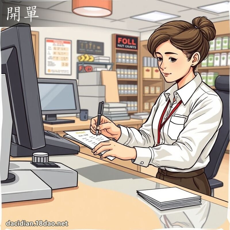 開單 - 國語大辭典配圖
