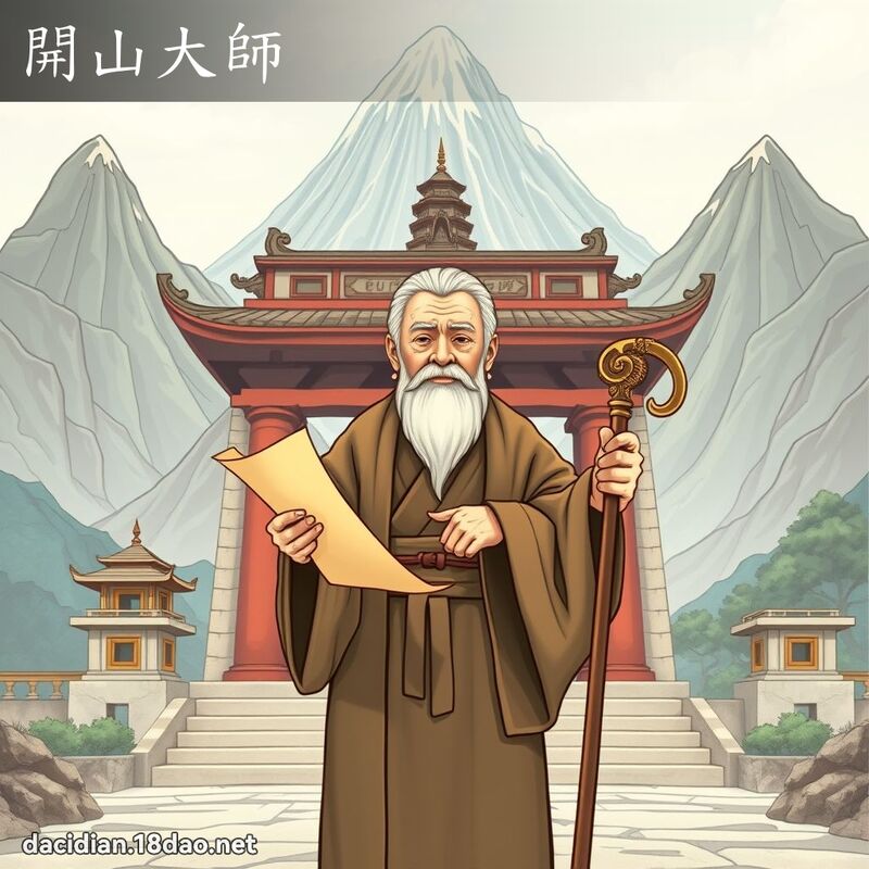 开山大师 - 国语大辞典配图