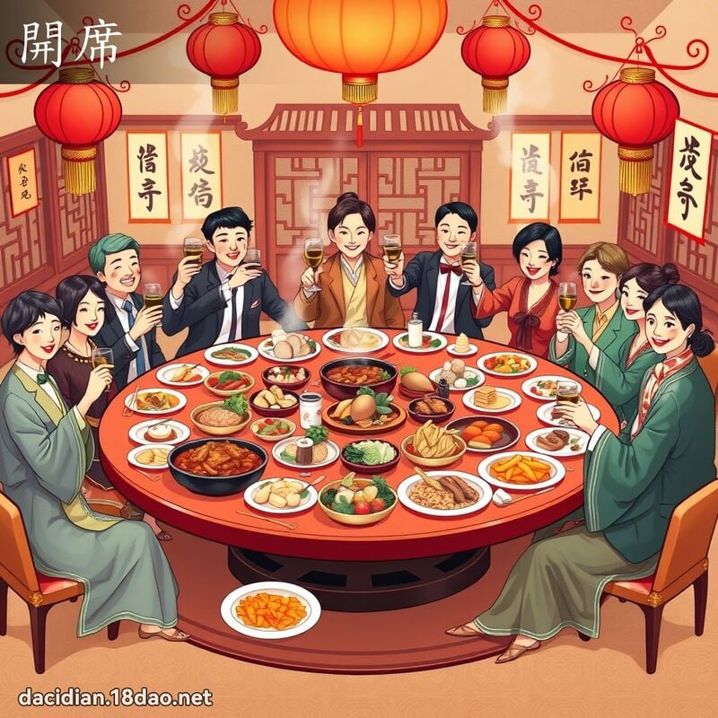 開席 - 國語大辭典配圖