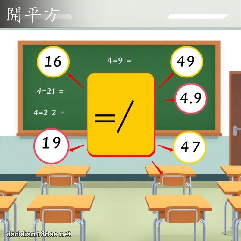 開平方 - 國語大辭典配圖
