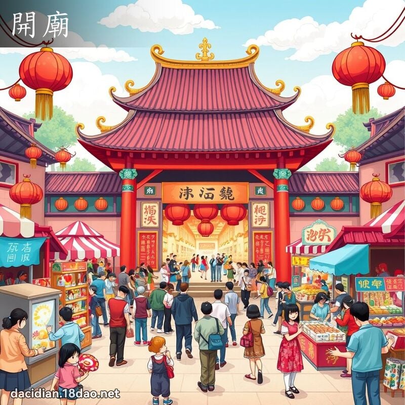 開廟 - 國語大辭典配圖