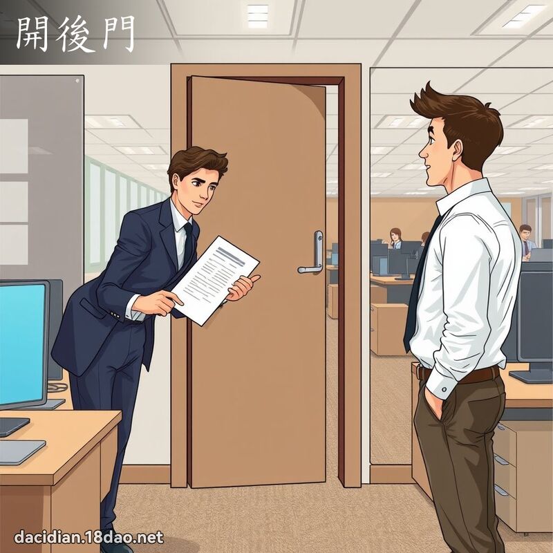 開後門 - 國語大辭典配圖