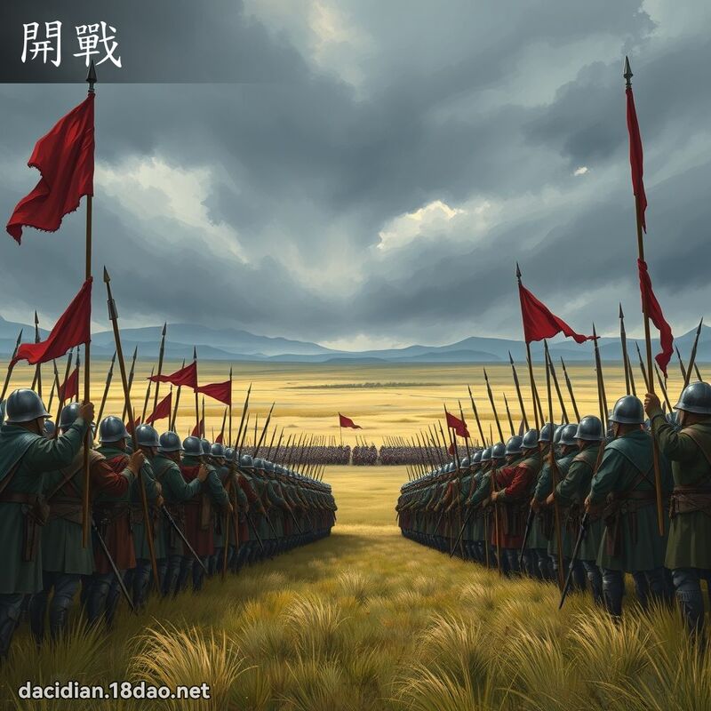 開戰 - 國語大辭典配圖