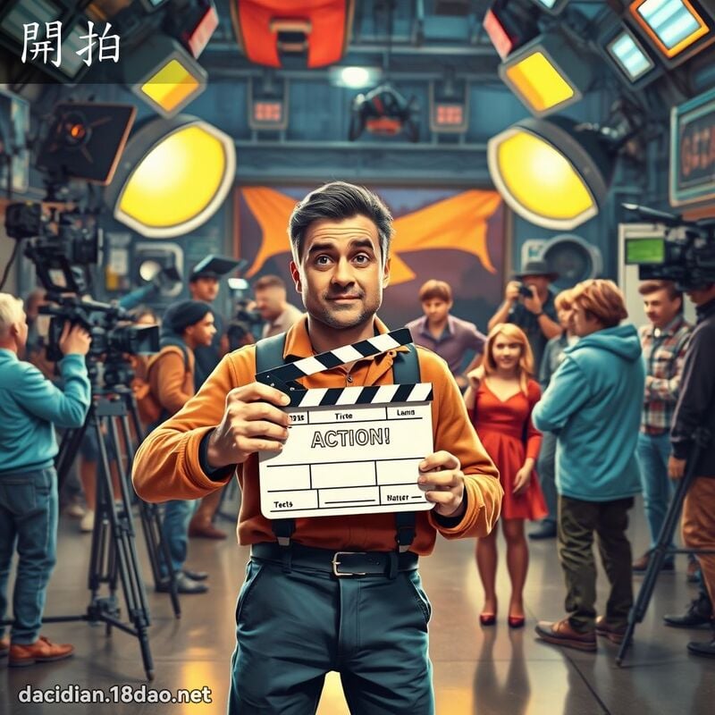 開拍 - 國語大辭典配圖