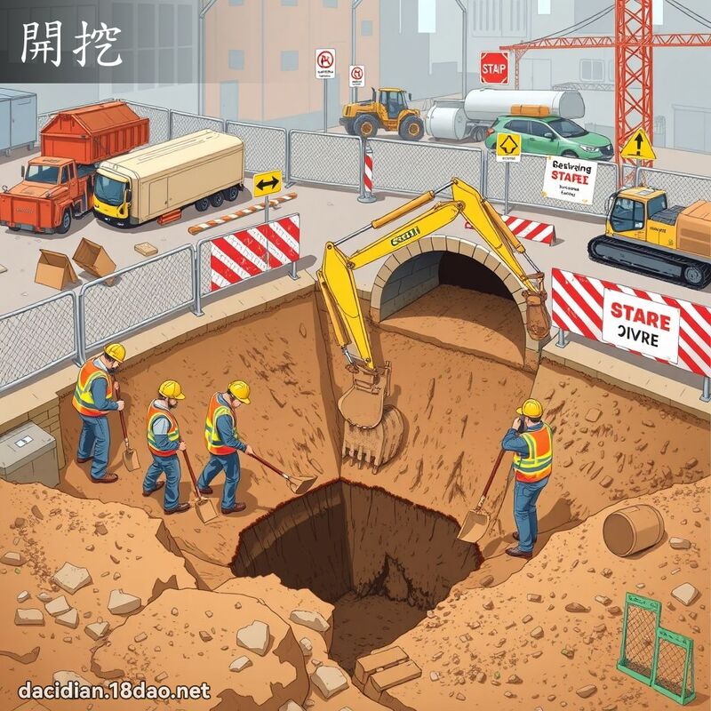 开挖 - 国语大辞典配图