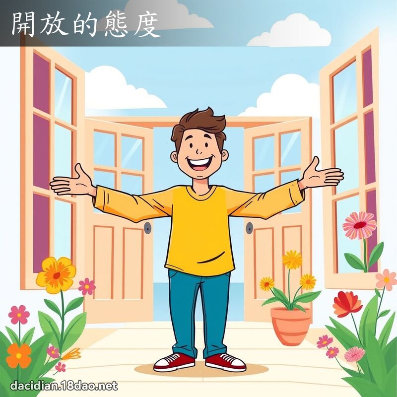 開放的態度 - 國語大辭典配圖