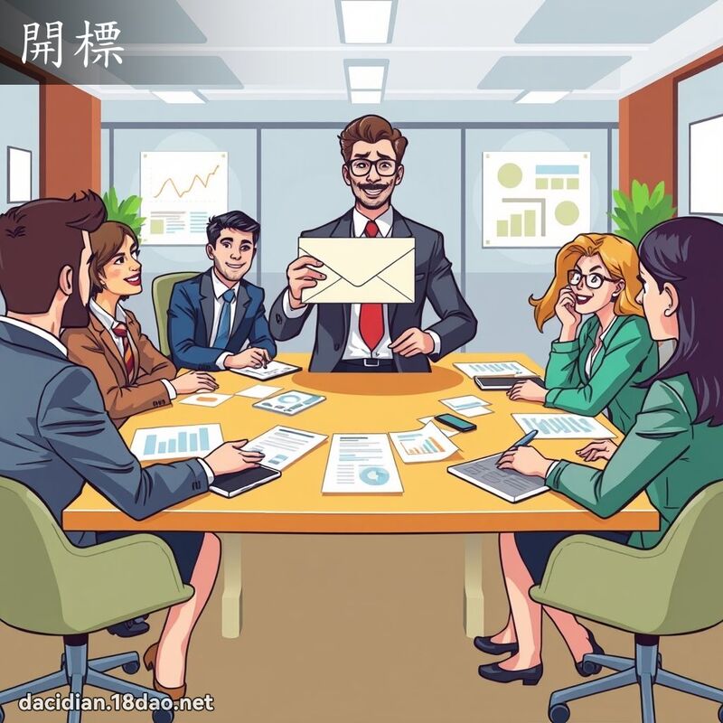 開標 - 國語大辭典配圖