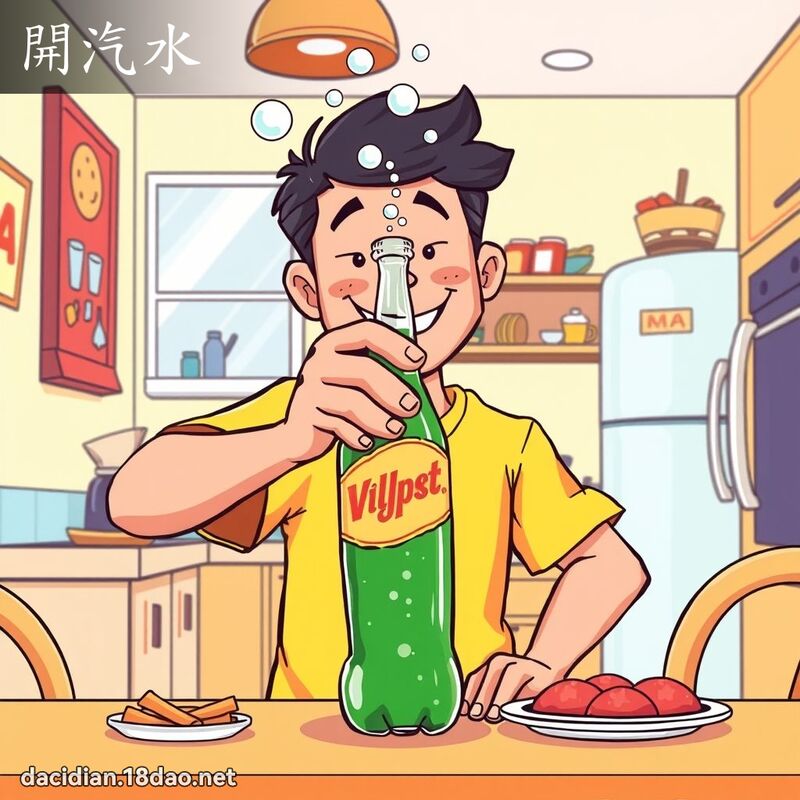 开汽水 - 国语大辞典配图