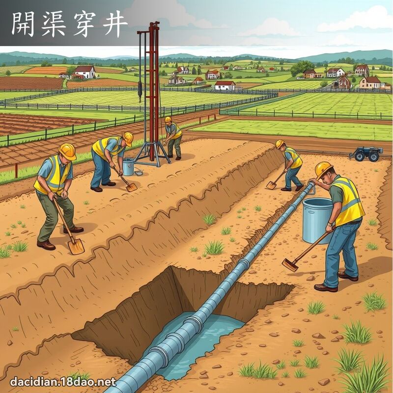 開渠穿井 - 國語大辭典配圖