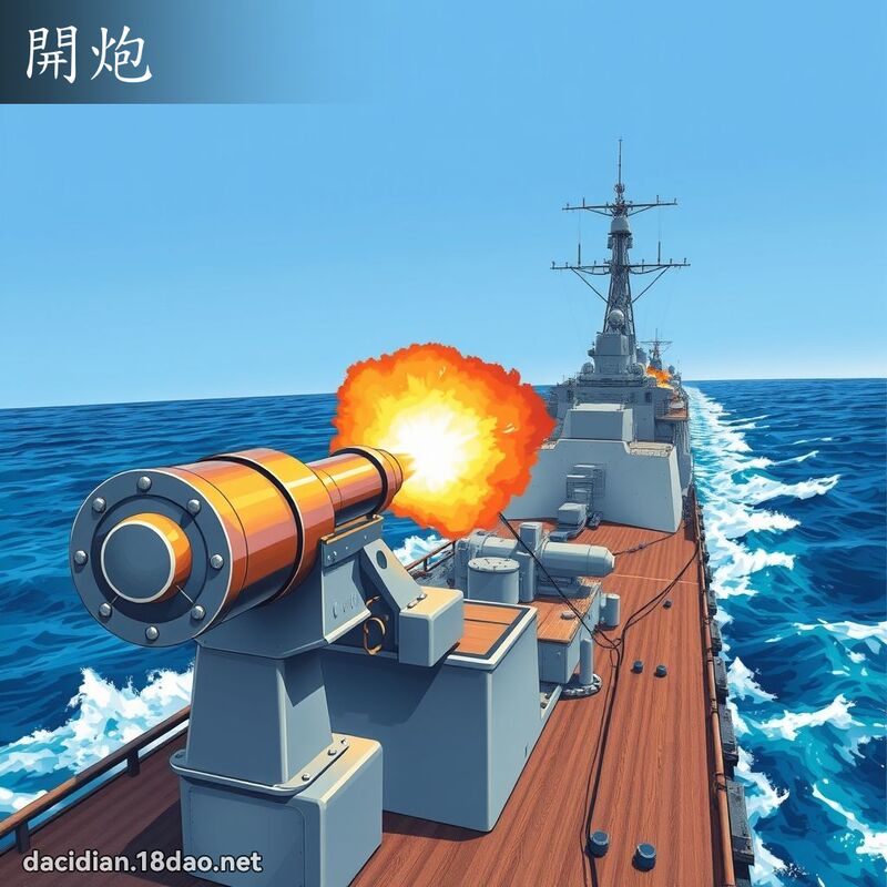 开炮 - 国语大辞典配图