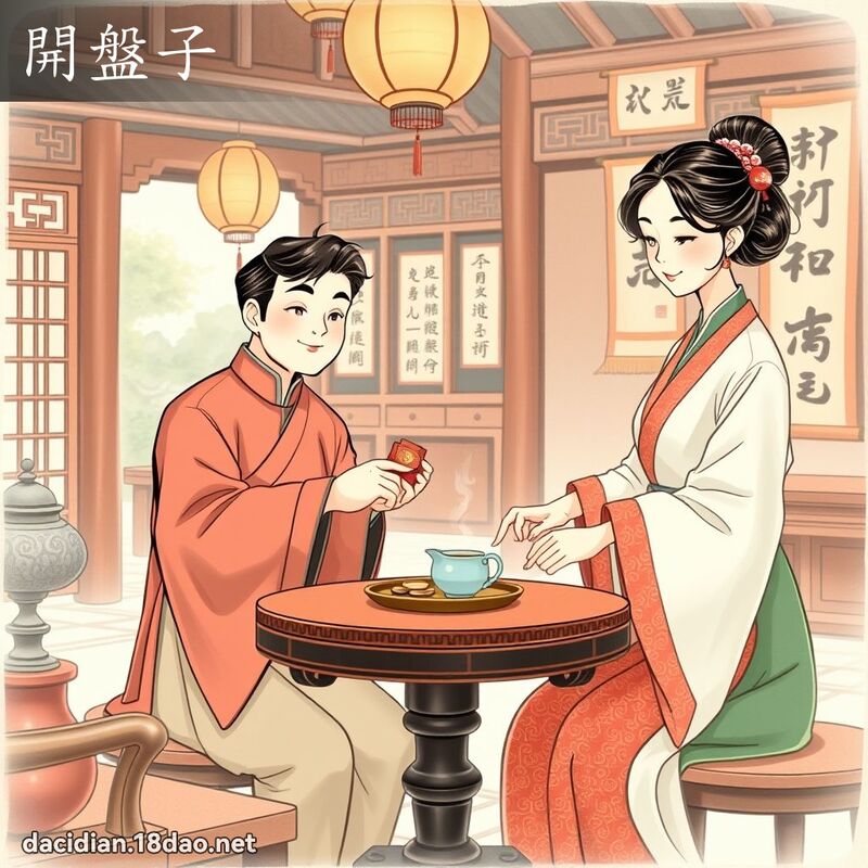 開盤子 - 國語大辭典配圖