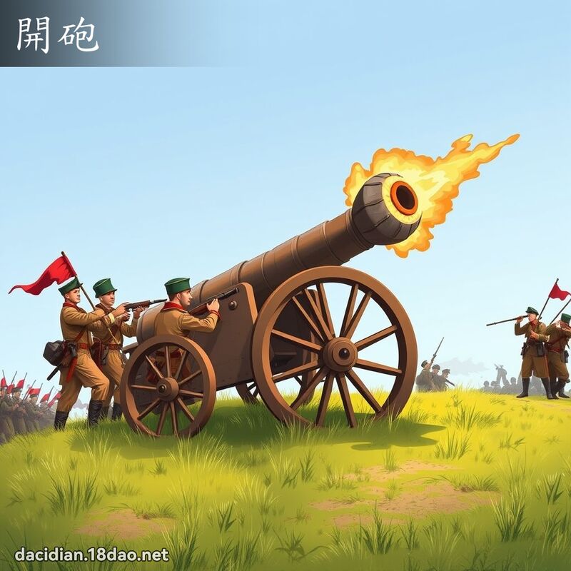 开砲 - 国语大辞典配图