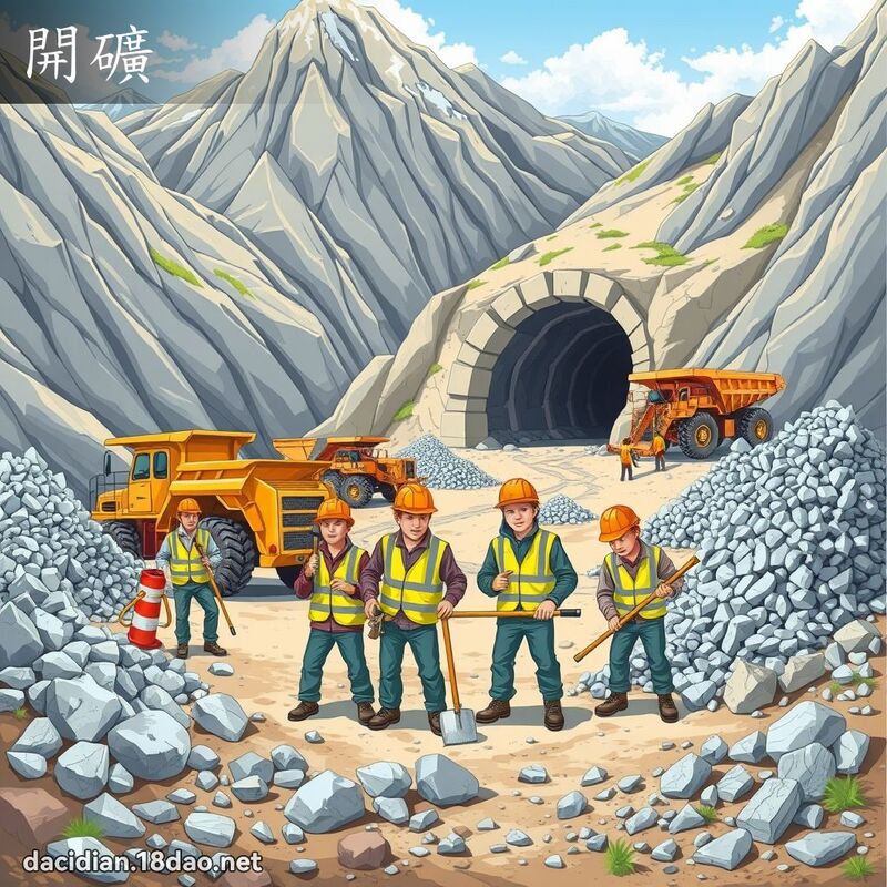 开矿 - 国语大辞典配图