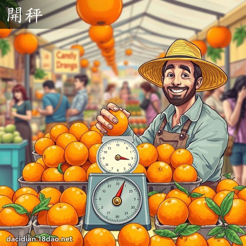 开秤 - 国语大辞典配图