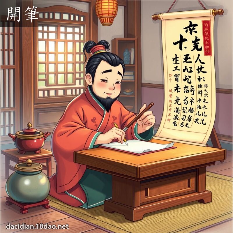 開筆 - 國語大辭典配圖