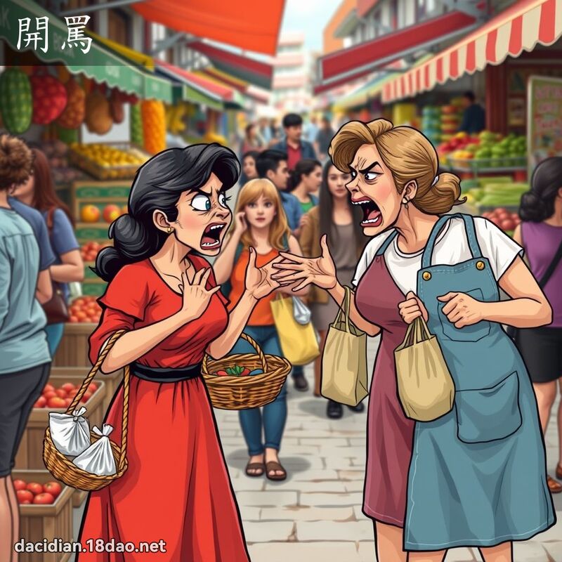 开骂 - 国语大辞典配图