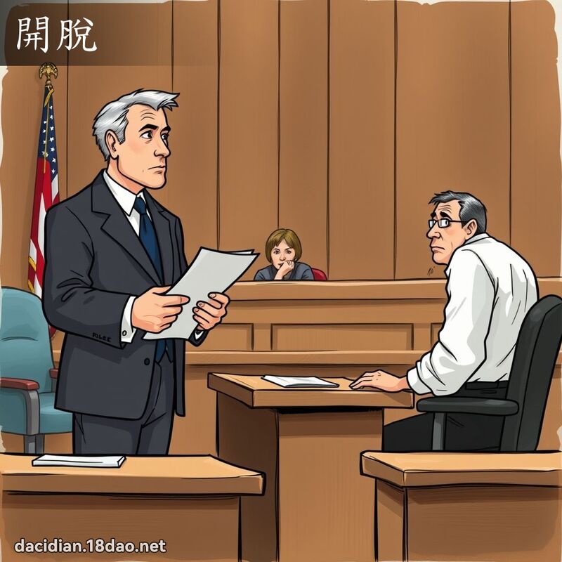 开脱 - 国语大辞典配图
