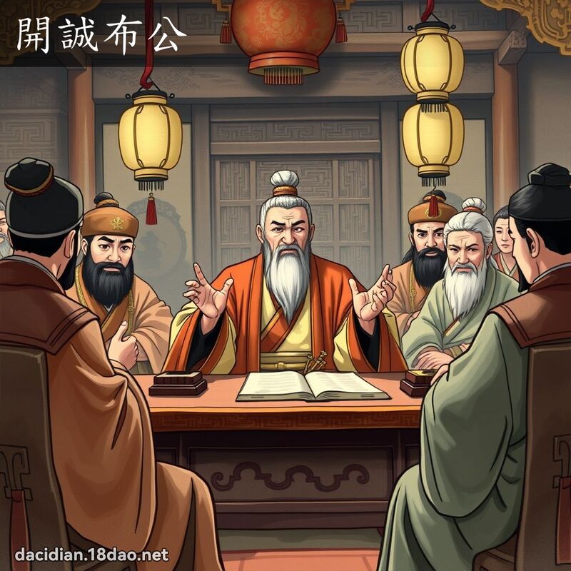 開誠布公 - 國語大辭典配圖