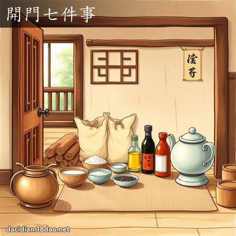 開門七件事 - 國語大辭典配圖
