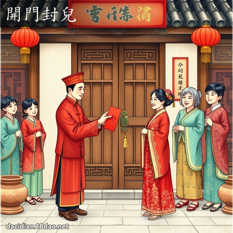 開門封兒 - 國語大辭典配圖