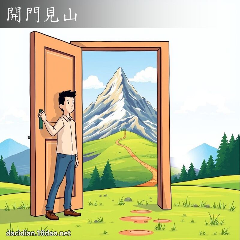 开门见山 - 国语大辞典配图