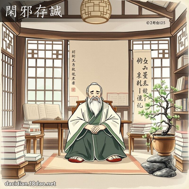 閑邪存誠 - 國語大辭典配圖