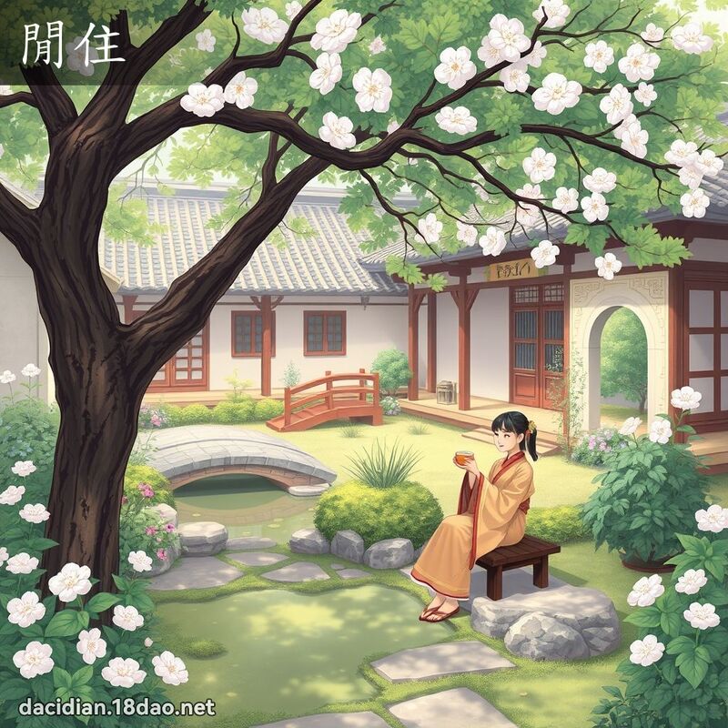 閒住 - 國語大辭典配圖