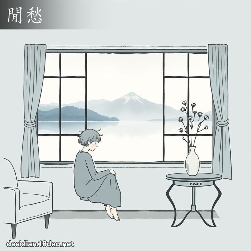 閒愁 - 國語大辭典配圖